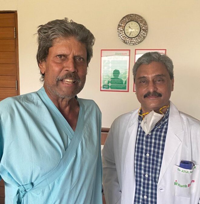 Kapil Dev ‘ fine and discharged’ from hospital, Chetan Sharma shares pic